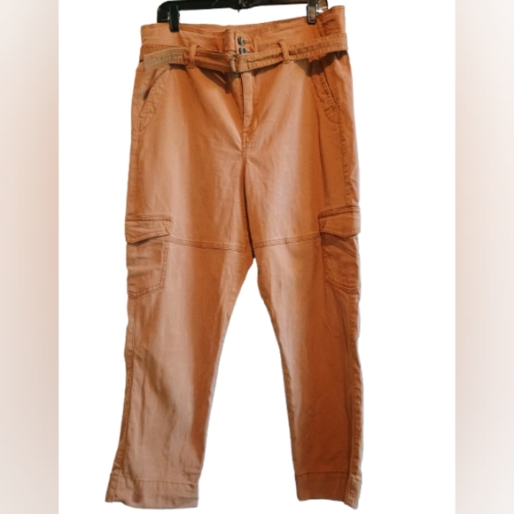 Cabi‎ Style #6045 Women's Cargo/Utility Pants Salmon/Peach Size 10 - Picture 1 of 16